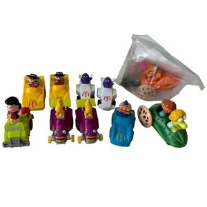 Vintage McDonald's Happy Meal Race Cars Snoopy Turbo Macs Fraggle Rock